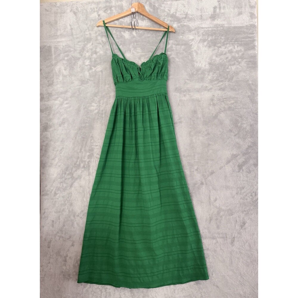 VICI Maxi Dress Womens XL Green Open Back Adjustable Cross Strap NWT